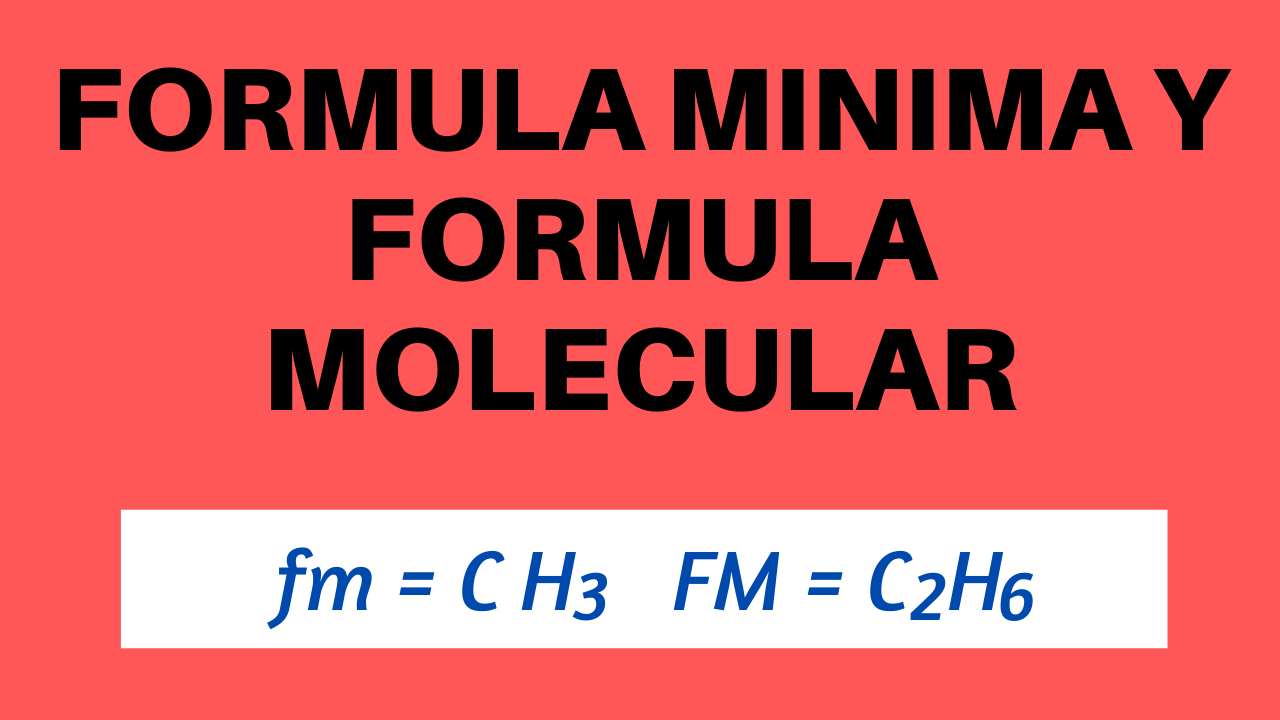 Fórmula mínima y molecular. Explicación y Ejemplos
